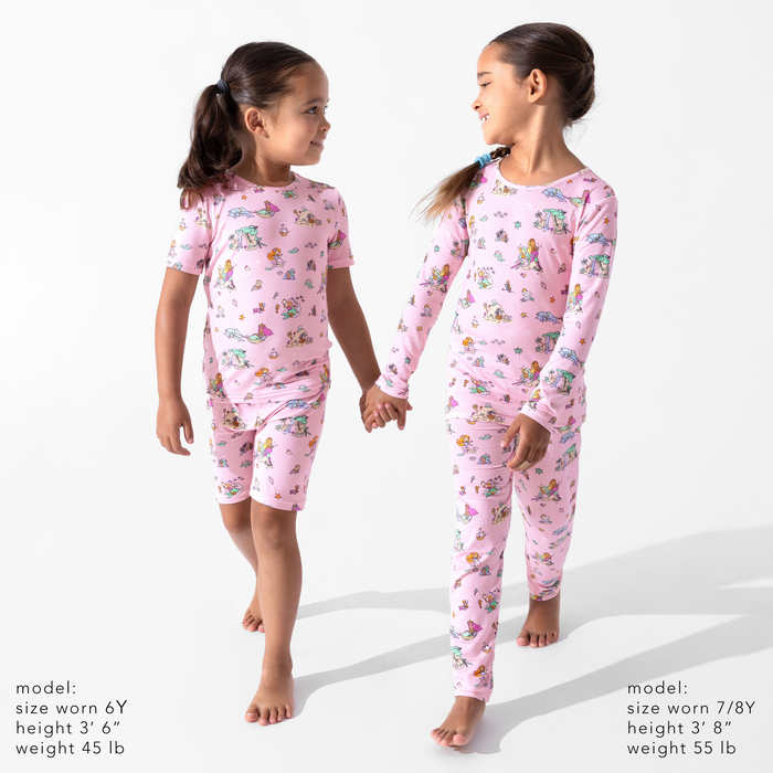 Mermaid Lagoon Bamboo Kids Pajama Short Set