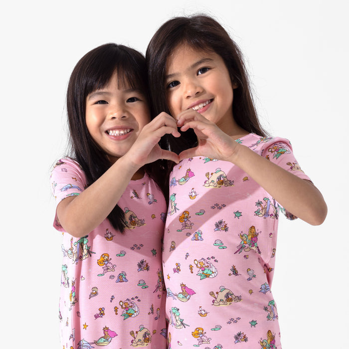 Mermaid Lagoon Bamboo Kids Pajama Short Set
