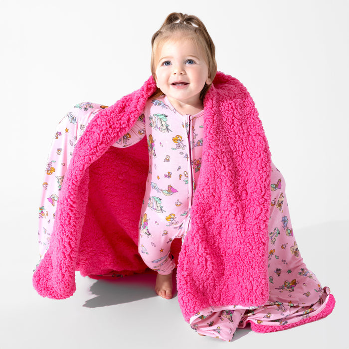 Mermaid Lagoon Bamboo Sherpa Blanket