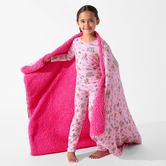 Mermaid Lagoon Bamboo Sherpa Blanket