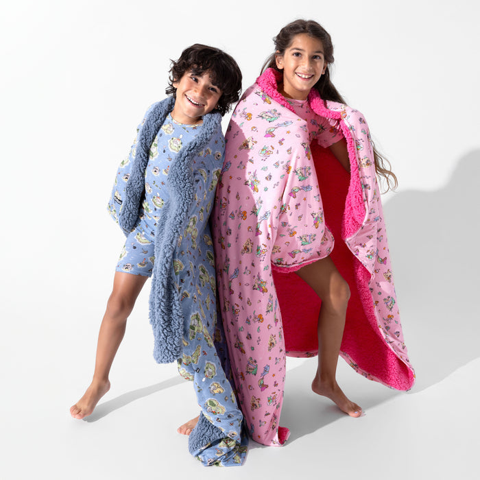 Mermaid Lagoon Bamboo Sherpa Blanket