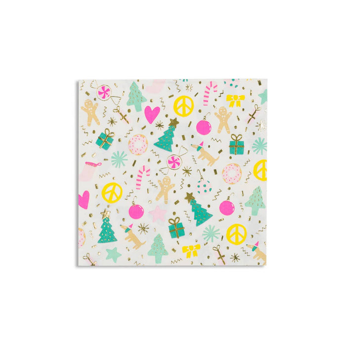 Merry and Bright Christmas Napkins