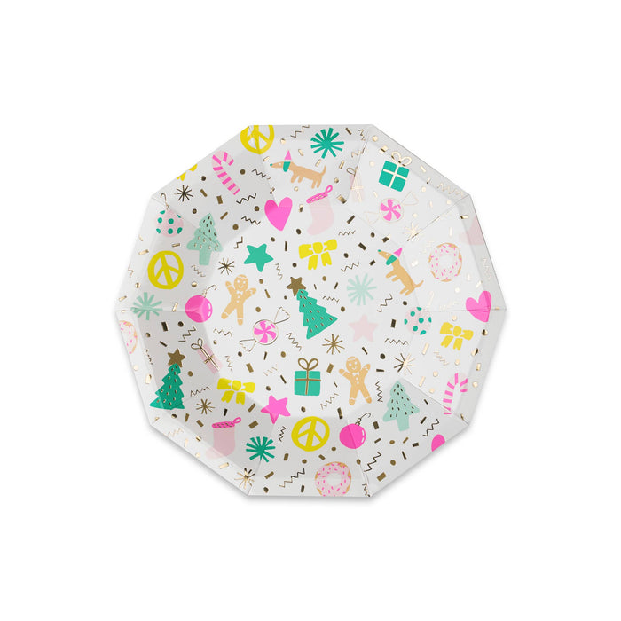 Merry and Bright Christmas Plates