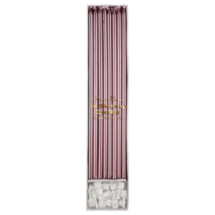 Metallic Pink Long Candles