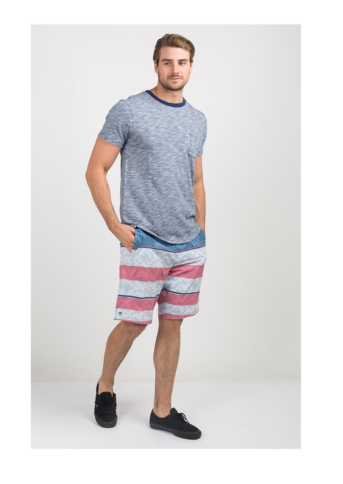 Micros Men's Hybrid Boardshort w-Placement Floral Print - MZBH-853