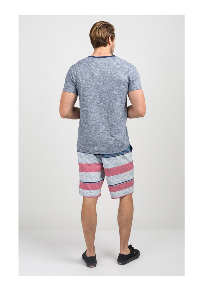 Micros Men's Hybrid Boardshort w-Placement Floral Print - MZBH-853