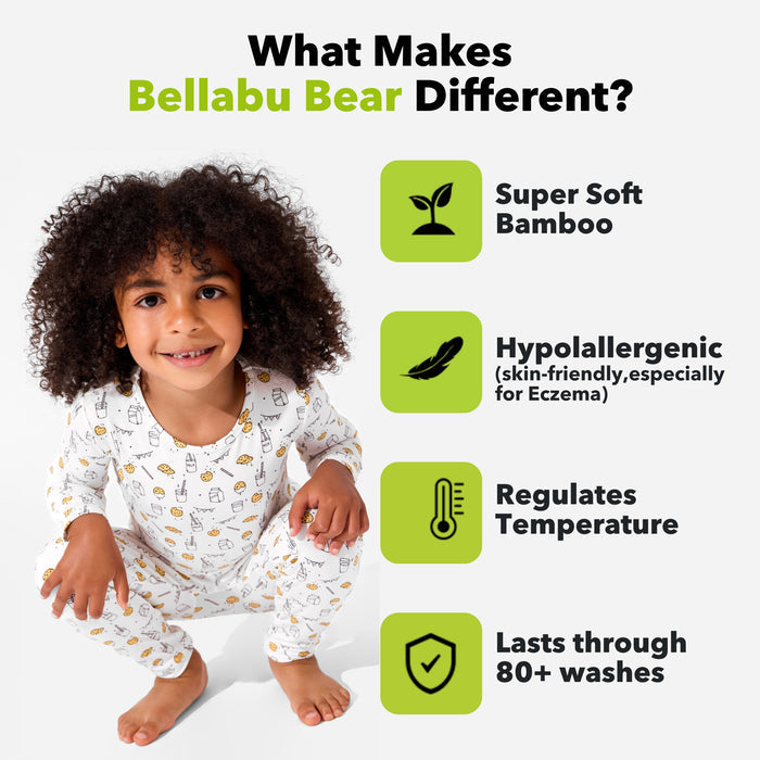 Milk & Cookies Bamboo Kids Pajamas