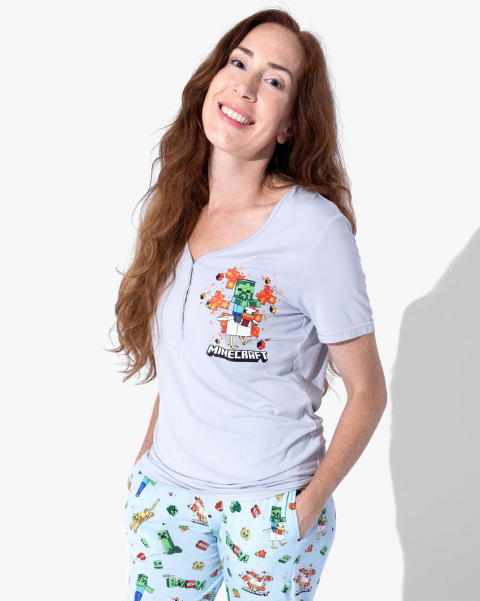 Minecraft: Chicken Jockey Bamboo Women's Pajama Set