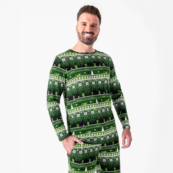 Minecraft: Creeper Holiday Bamboo Men's Pajama Set
