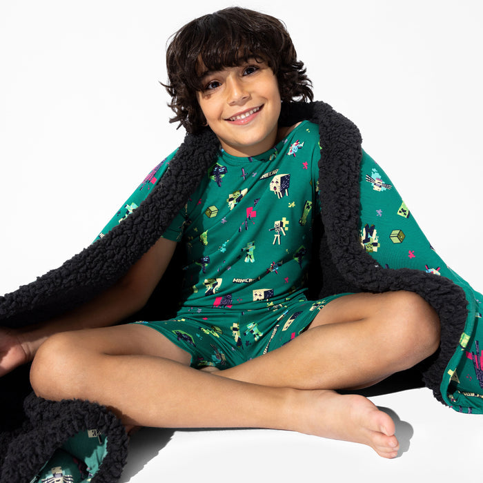 Minecraft: Midnight Mobs Bamboo Kids Pajama Short Set