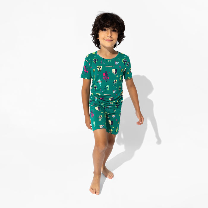 Minecraft: Midnight Mobs Bamboo Kids Pajama Short Set