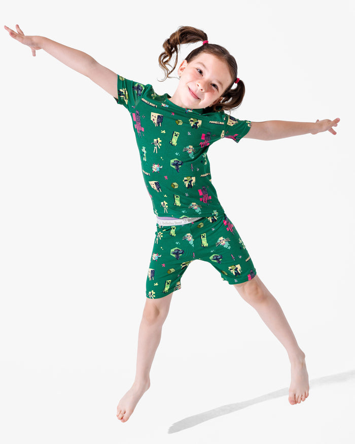 Minecraft: Midnight Mobs Bamboo Kids Pajama Short Set