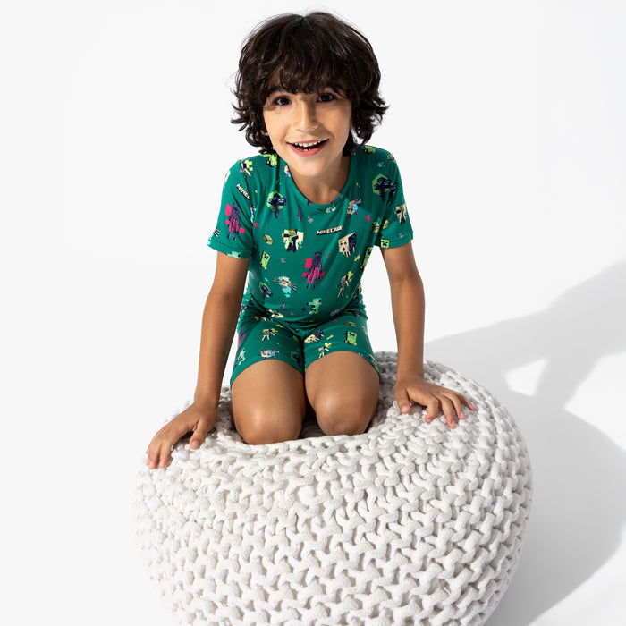 Minecraft: Midnight Mobs Bamboo Kids Pajama Short Set