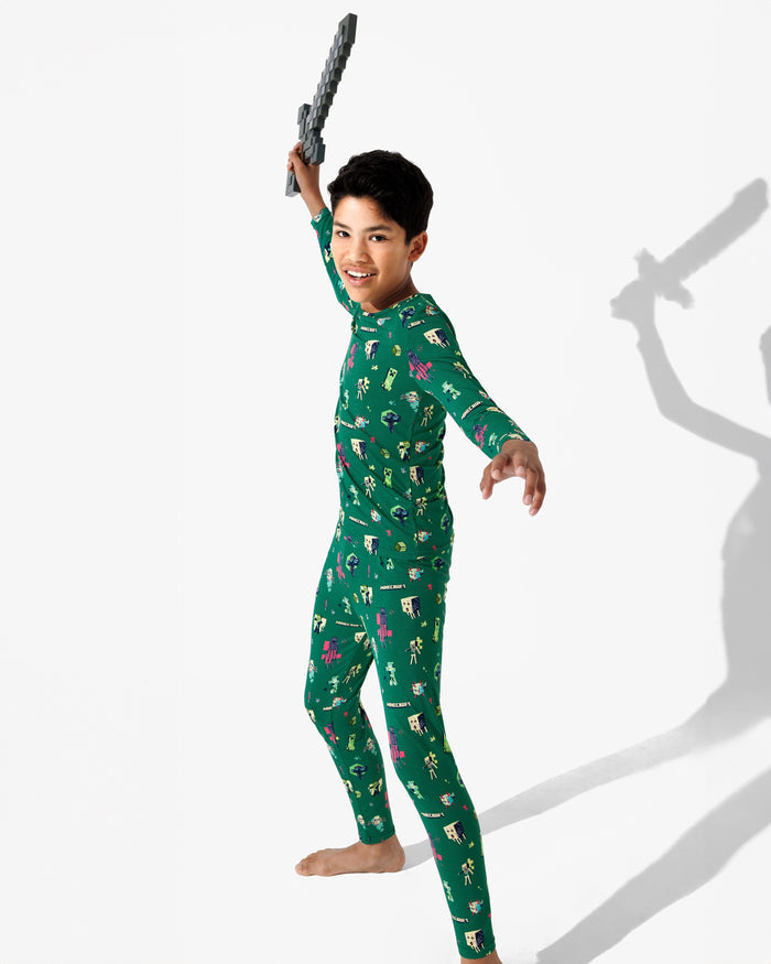 Minecraft: Midnight Mobs Bamboo Kids Pajamas