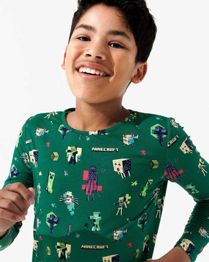 Minecraft: Midnight Mobs Bamboo Kids Pajamas