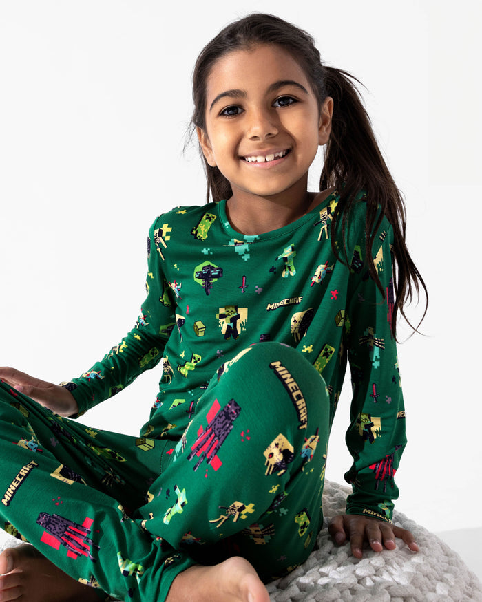 Minecraft: Midnight Mobs Bamboo Kids Pajamas
