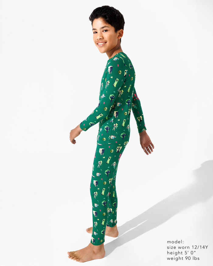 Minecraft: Midnight Mobs Bamboo Kids Pajamas