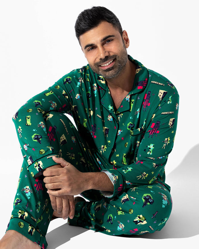 Minecraft: Midnight Mobs Bamboo Men's Pajama Set