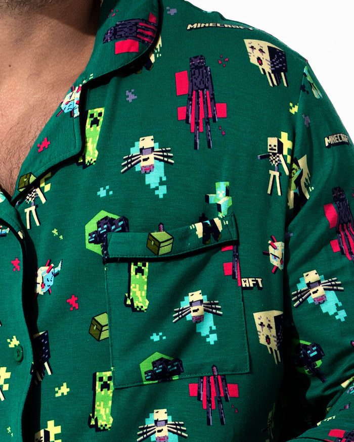 Minecraft: Midnight Mobs Bamboo Men's Pajama Set