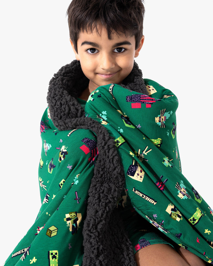 Minecraft: Midnight Mobs Bamboo Sherpa Blanket