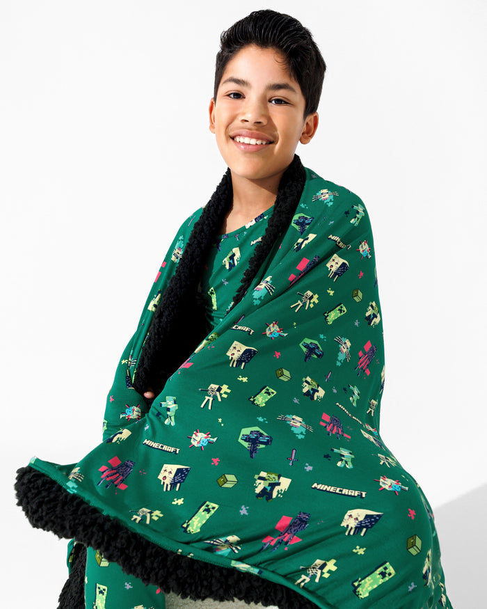 Minecraft: Midnight Mobs Bamboo Sherpa Blanket