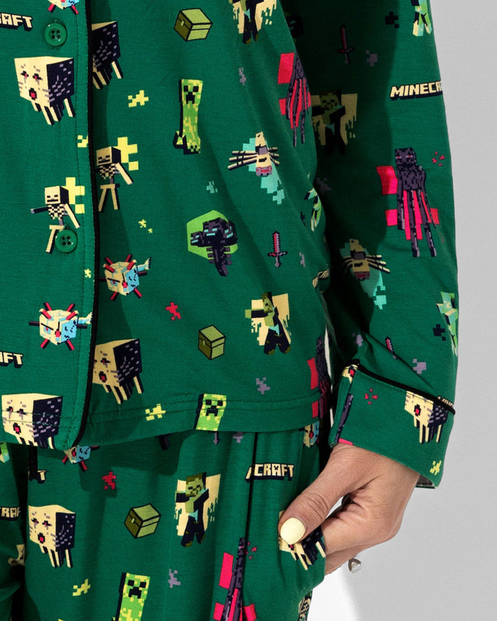 Minecraft: Midnight Mobs Bamboo Women's Pajama Set