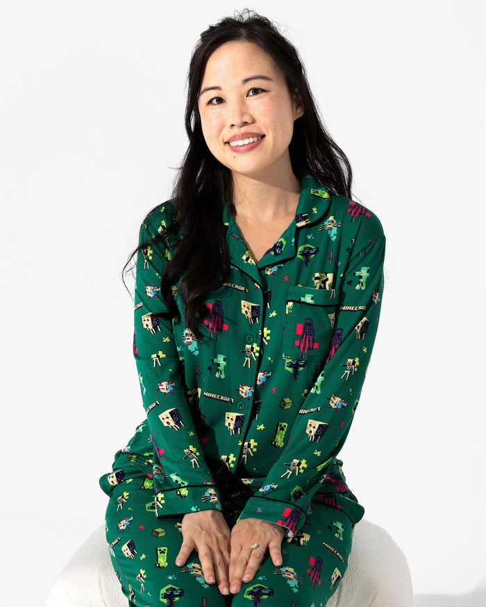Minecraft: Midnight Mobs Bamboo Women's Pajama Set