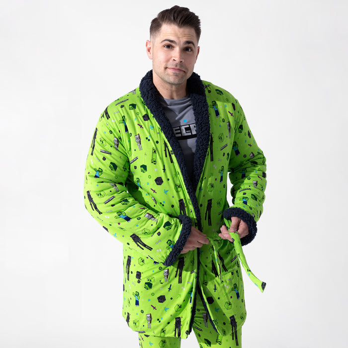 Minecraft: Mob Squad Bamboo Adult Sherpa Bathrobe