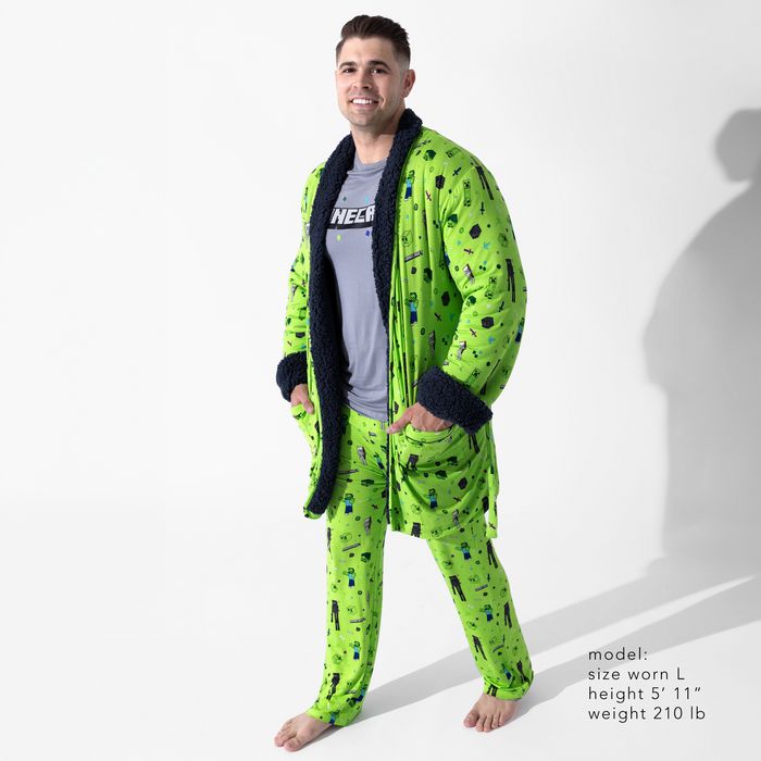 Minecraft: Mob Squad Bamboo Adult Sherpa Bathrobe