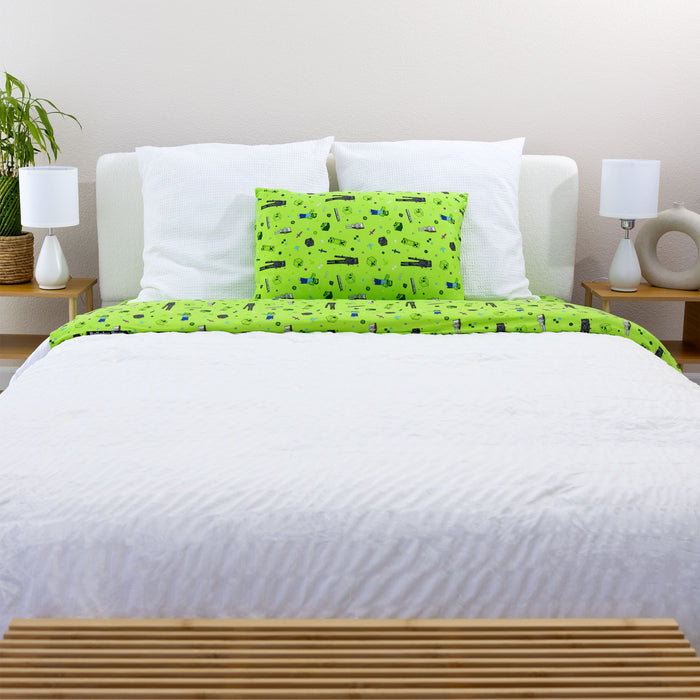Minecraft: Mob Squad Bamboo Bed Sheet Set