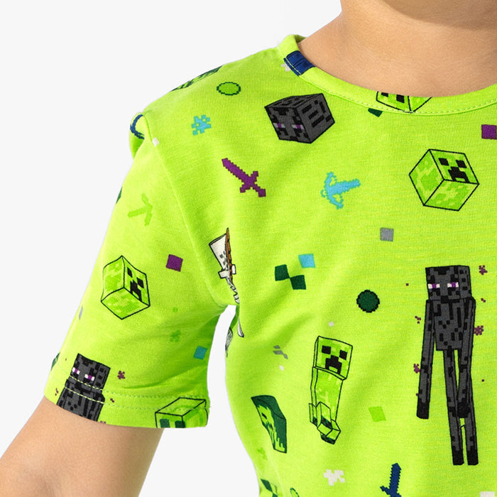 Minecraft: Mob Squad Bamboo Kids Pajama Short Set