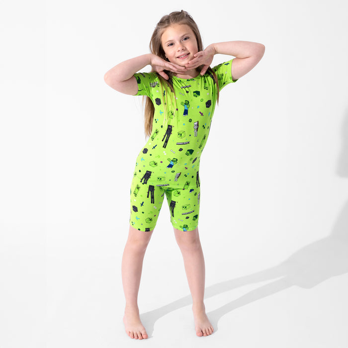Minecraft: Mob Squad Bamboo Kids Pajama Short Set