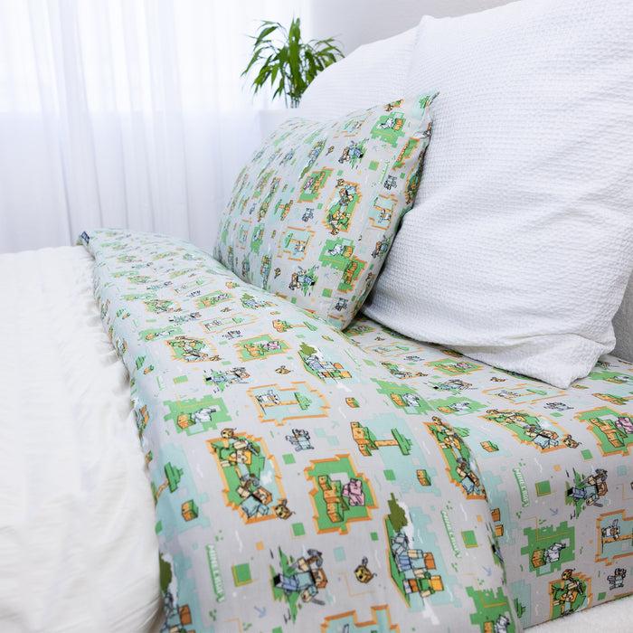 Minecraft: Overworld Dreams Bamboo Bed Sheet Set