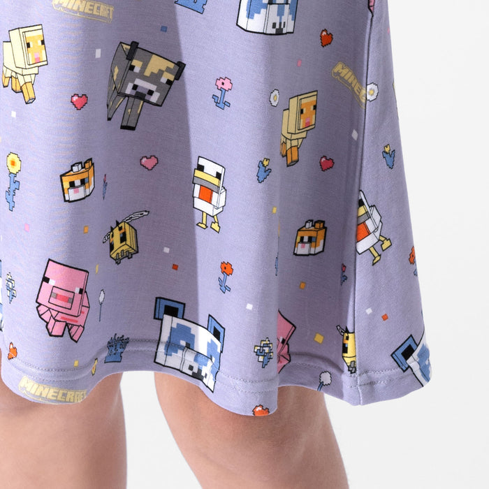Minecraft: Pixel Pals Bamboo Girls' Short Sleeve Dress