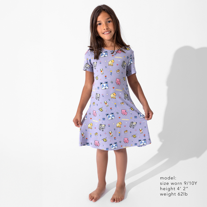 Minecraft: Pixel Pals Bamboo Girls' Short Sleeve Dress