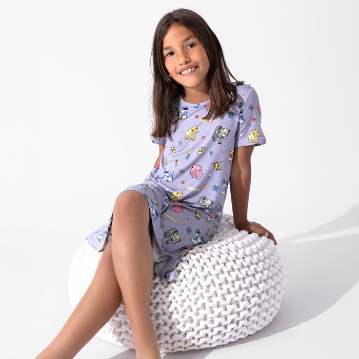 Minecraft: Pixel Pals Bamboo Girls' Short Sleeve Dress