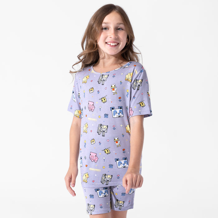 Minecraft: Pixel Pals Bamboo Kids Pajama Short Set