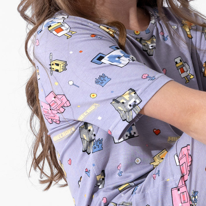 Minecraft: Pixel Pals Bamboo Kids Pajama Short Set