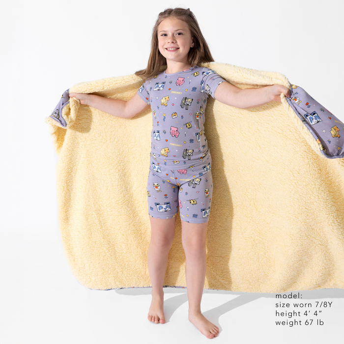 Minecraft: Pixel Pals Bamboo Kids Pajama Short Set