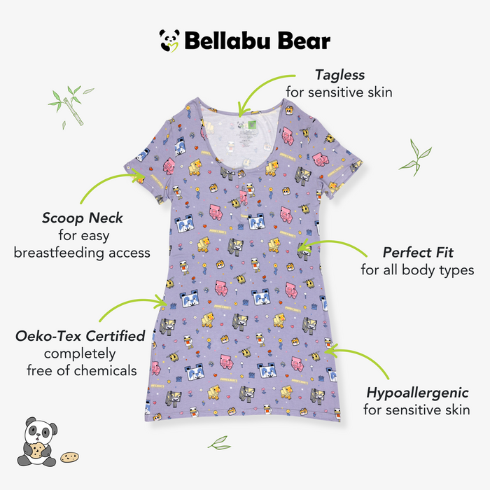Minecraft: Pixel Pals Bamboo Women's Nightgown