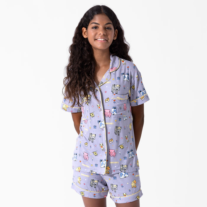 Minecraft: Pixel Pals Bamboo Women's Pajama Short Set