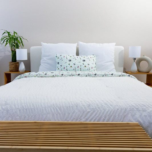 Minecraft: Sleep Repeat Bamboo Bed Sheet Set