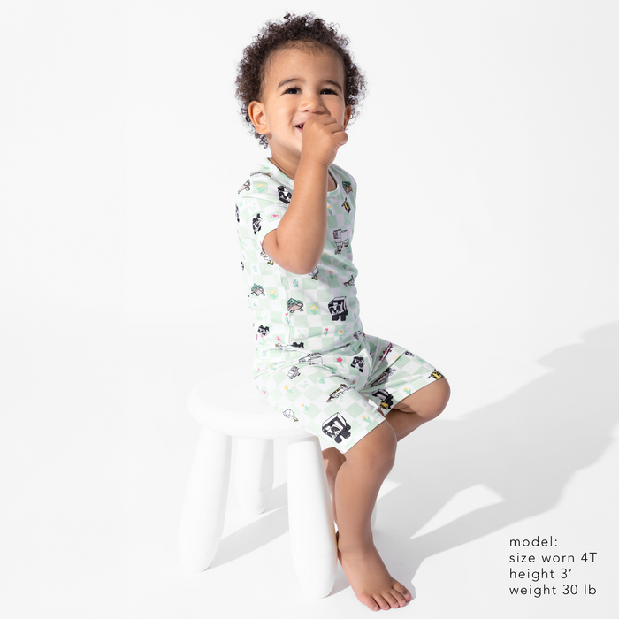 Minecraft: Sleep Repeat Bamboo Kids Pajama Short Set