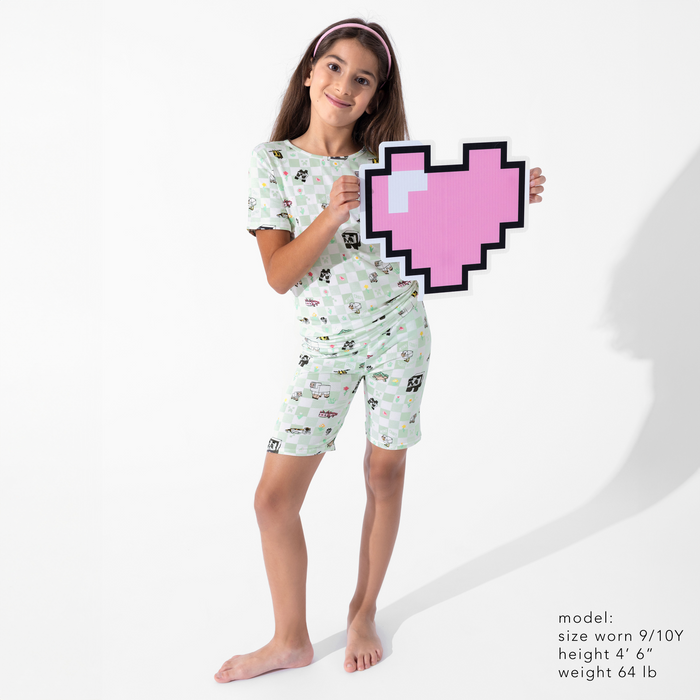 Minecraft: Sleep Repeat Bamboo Kids Pajama Short Set
