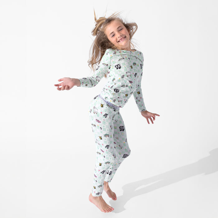 Minecraft: Sleep Repeat Bamboo Kids Pajamas