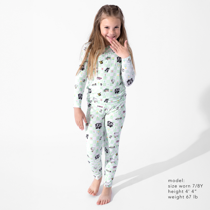 Minecraft: Sleep Repeat Bamboo Kids Pajamas