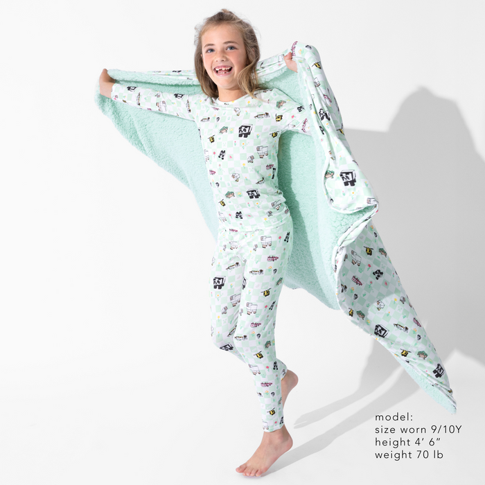 Minecraft: Sleep Repeat Bamboo Kids Pajamas