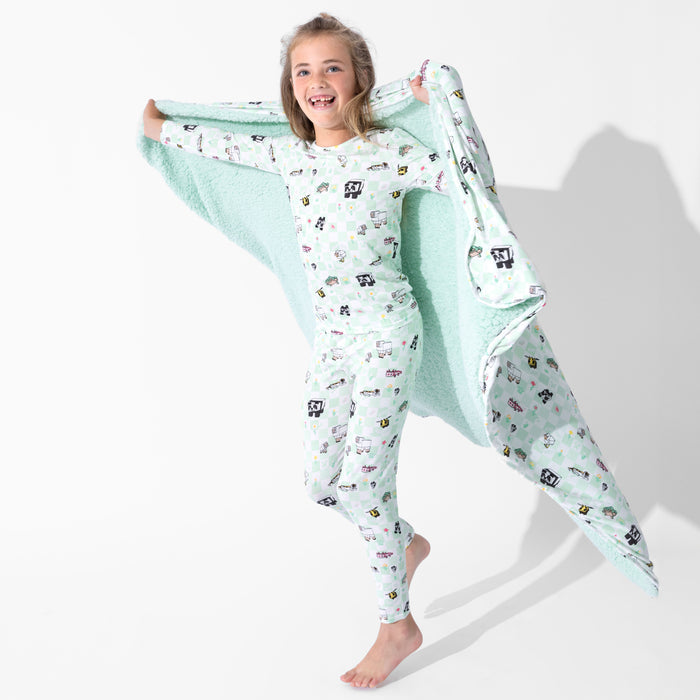 Minecraft: Sleep Repeat Bamboo Sherpa Blanket