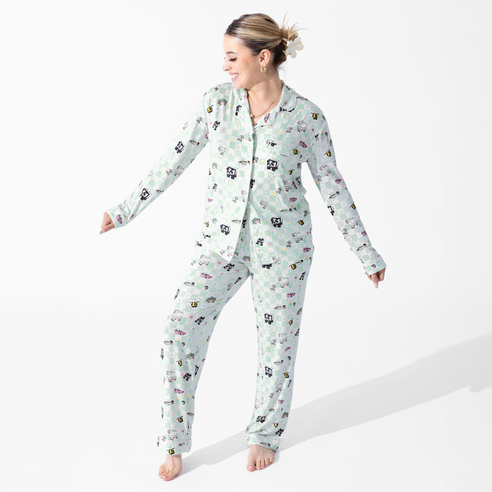 Minecraft: Sleep Repeat Bamboo Women's Pajama Set