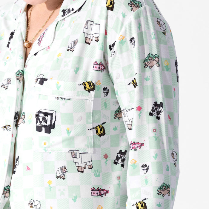 Minecraft: Sleep Repeat Bamboo Women's Pajama Set